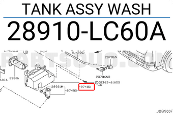 Nissan 28910LC60A TANK ASSY WASH