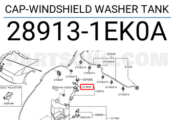 Nissan 289131EK0A CAP-WINDSHIELD WASHER TANK