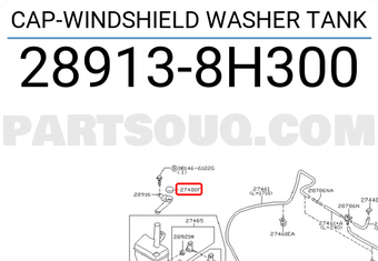 Nissan 289138H300 CAP-WINDSHIELD WASHER TANK