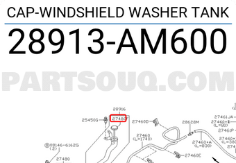 Nissan 28913AM600 CAP-WINDSHIELD WASHER TANK