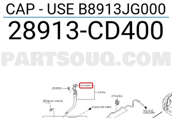 Nissan 28913CD400 CAP - USE B8913JG000