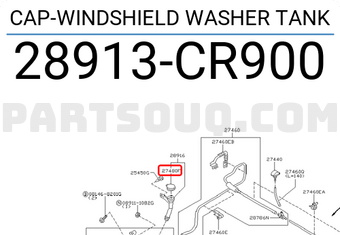 Nissan 28913CR900 CAP-WINDSHIELD WASHER TANK