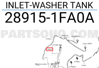 Nissan 289151FA0A INLET-WASHER TANK