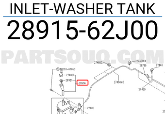 Nissan 2891562J00 INLET-WASHER TANK