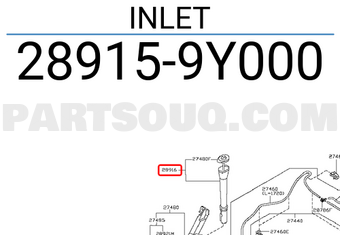 Nissan 289159Y000 INLET