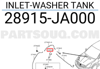 Nissan 28915JA000 INLET-WASHER TANK