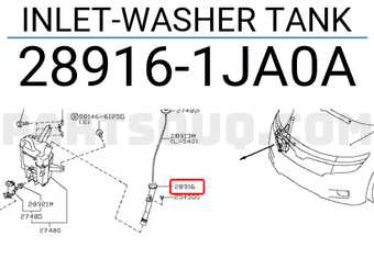 Nissan 289161JA0A INLET-WASHER TANK