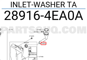Nissan 289164EA0A INLET-WASHER TA