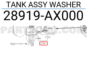 Nissan 28919AX000 TANK ASSY WASHER