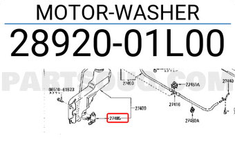 Nissan 2892001L00 MOTOR-WASHER