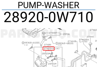 Nissan 289200W710 PUMP-WASHER