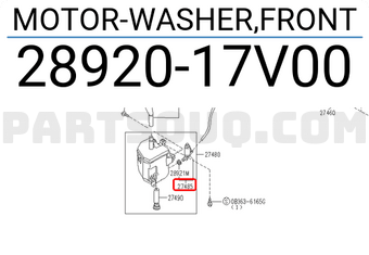 Nissan 2892017V00 MOTOR-WASHER,FRONT