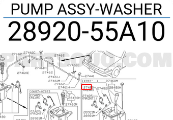 Nissan 2892055A10 PUMP ASSY-WASHER