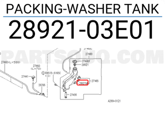 Nissan 2892103E01 PACKING-WASHER TANK