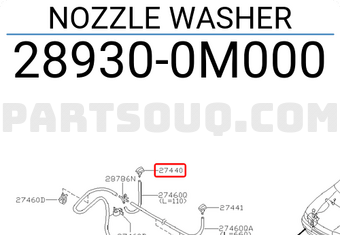 Nissan 289300M000 NOZZLE WASHER