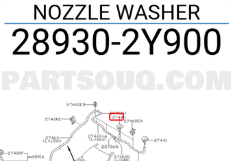 Nissan 289302Y900 NOZZLE WASHER