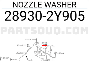Nissan 289302Y905 NOZZLE WASHER