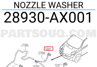 Nissan 28930AX001 NOZZLE WASHER