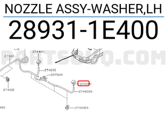 Nissan 289311E400 NOZZLE ASSY-WASHER,LH