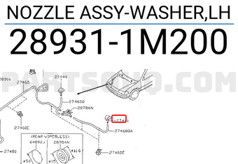Nissan 289311M200 NOZZLE ASSY-WASHER,LH