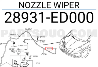 Nissan 28931ED000 NOZZLE WIPER