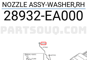 Nissan 28932EA000 NOZZLE ASSY-WASHER,RH
