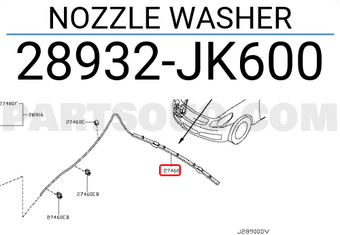 Nissan 28932JK600 NOZZLE WASHER