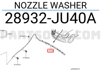 Nissan 28932JU40A NOZZLE WASHER