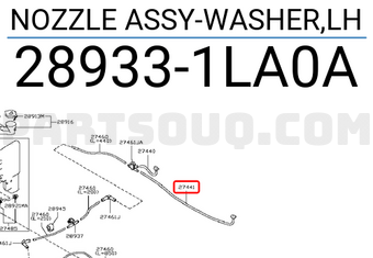 Nissan 289331LA0A NOZZLE ASSY-WASHER,LH