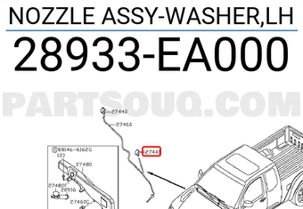 Nissan 28933EA000 NOZZLE ASSY-WASHER,LH