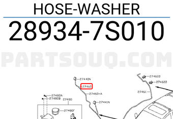 Nissan 289347S010 HOSE-WASHER