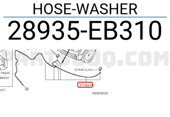 Nissan 28935EB310 HOSE-WASHER