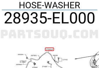 Nissan 28935EL000 HOSE-WASHER