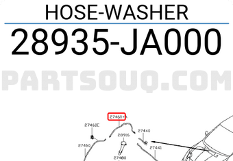 Nissan 28935JA000 HOSE-WASHER