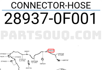 Nissan 289370F001 CONNECTOR-HOSE