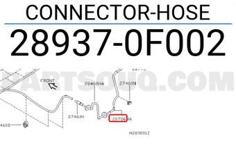 Nissan 289370F002 CONNECTOR-HOSE