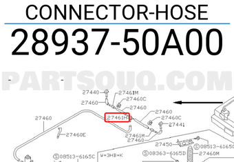 Nissan 2893750A00 CONNECTOR-HOSE