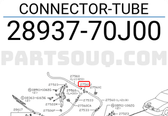Nissan 2893770J00 CONNECTOR-TUBE
