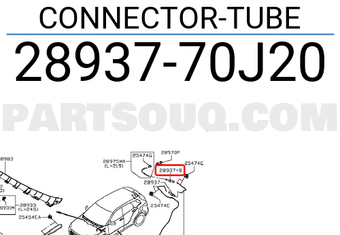 Nissan 2893770J20 CONNECTOR-TUBE