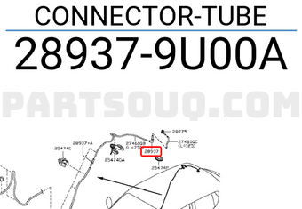 Nissan 289379U00A CONNECTOR-TUBE