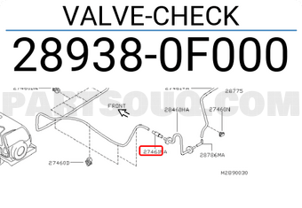 Nissan 289380F000 VALVE-CHECK