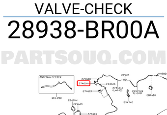 Nissan 28938BR00A VALVE-CHECK