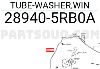 Nissan 289405RB0A TUBE-WASHER,WIN