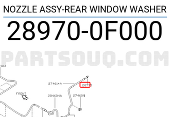 Nissan 289700F000 NOZZLE ASSY-REAR WINDOW WASHER