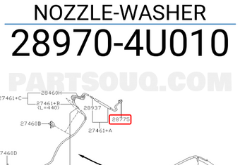 Nissan 289704U010 NOZZLE-WASHER