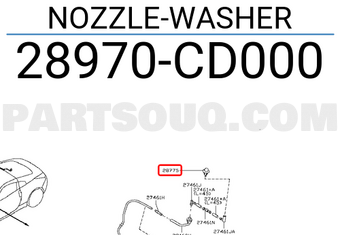 Nissan 28970CD000 NOZZLE-WASHER