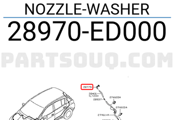 Nissan 28970ED000 NOZZLE-WASHER