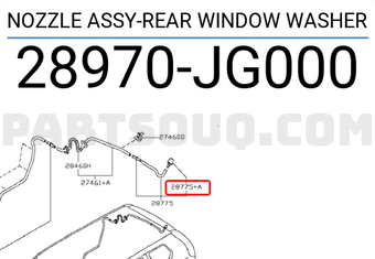 Nissan 28970JG000 NOZZLE ASSY-REAR WINDOW WASHER