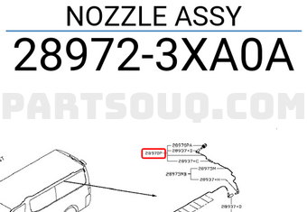 Nissan 289723XA0A NOZZLE ASSY