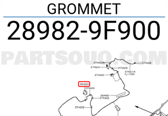 Nissan 289829F900 GROMMET